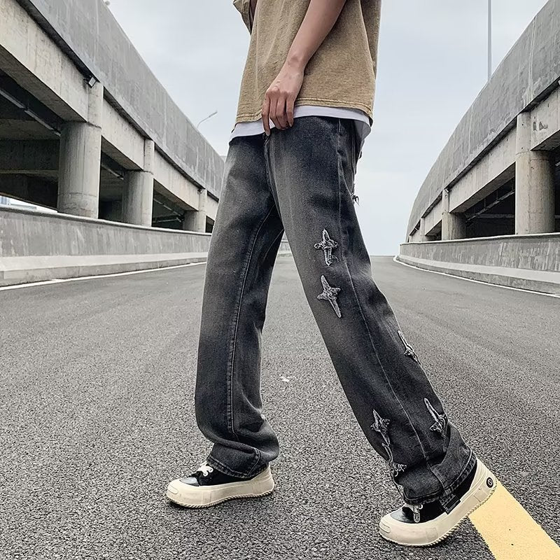 Menzstyle Men’s Loose Fit Denim Trousers