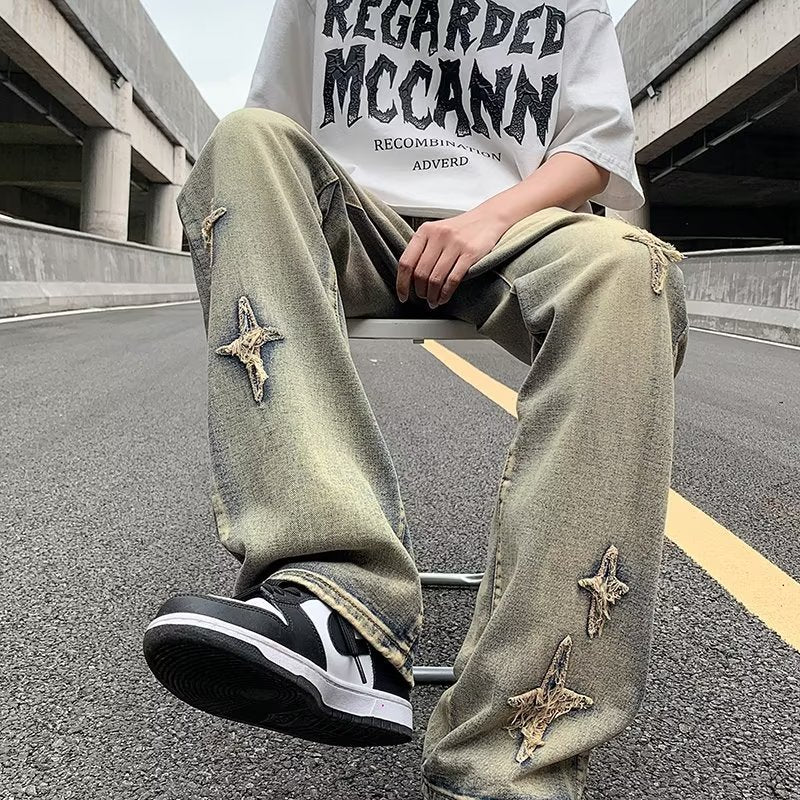 Menzstyle Men’s Loose Fit Denim Trousers