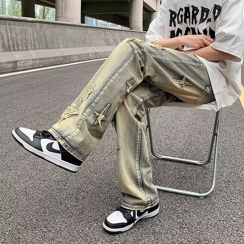Menzstyle Men’s Loose Fit Denim Trousers