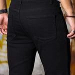 Menzstyle Retro Zipper Stretch Jeans – Slim Fit for Men