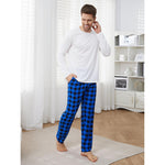 Menzstyle Men’s Plaid Long Sleeve Pajama Set